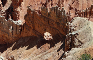 Arch toward the bottom of Cedar Break. There are many natural arches in the area,