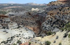 Canyon along the road in Utah.