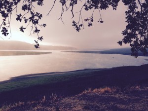 Sunrise at lake cachuma