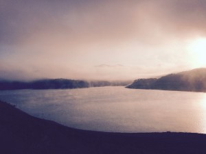 Sunrise at lake cachuma