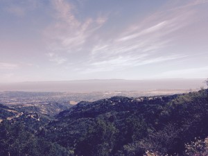 View of Santa Barbara and Channel Islands from mountain ridge road