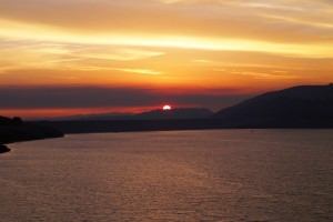 Lake Cachuma Sunset. Colors Courtesy of a Wildfire about 20 miles away.