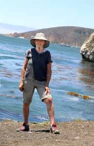 Joan on Edge of Cliff (Hard to tell, but it's really about 60 feet straight down)