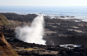 Water Hitting Lava Oregon Beach 2 Small