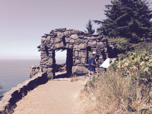 Stone Hut 880 Feet Above the Ocean With Views Up and Down Coast. Built in the 1930's by the CCC.