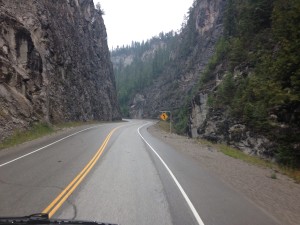 Entrance way to Kootenay national park on our way to Banf