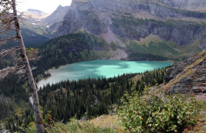 View from Our First Break on Hike to Grinnell Glacier