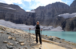 Joan With Grinnell Glacier in Background