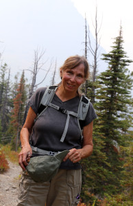 Joan on Many Glaciers Hike