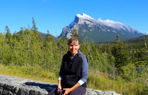 Joan in Rest Area Outside Banff 