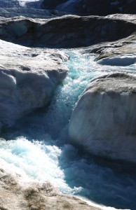 Water Flowing off Glacier