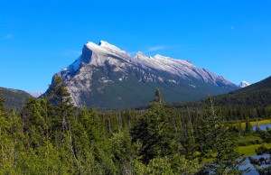 One of the mountain peaks from our campground