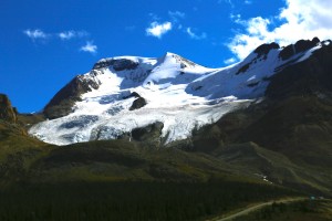 Glacier on Icefield Parkway, Banff National Park and Jasper National Park