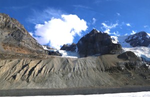 Glacier on Icefield Parkway