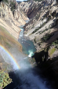 Grand Canyon of the Yellowstone at Top of Upper Falls