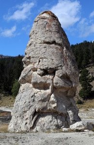 Liberty Cap, A Hot Spring Cone, Monmouth Springs, Yellowstone National Park