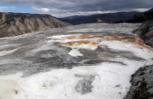 Top of Monmouth Hot Springs at Yellowstone National Park