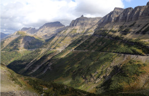 View from Logan Pass, Along the Road to The Sun, Glacier Park