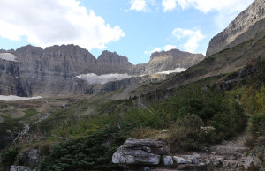 View of Destination on Third Break on Grinnell Glacier Hike